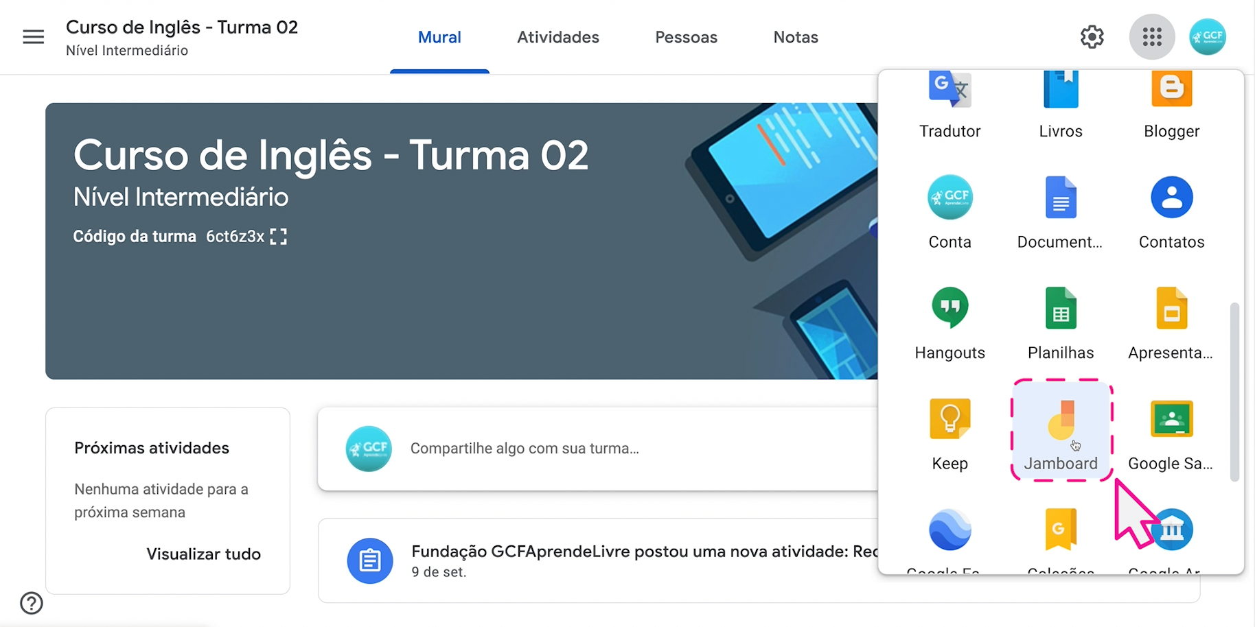 Como usar o Jamboard, o quadro do Google 2